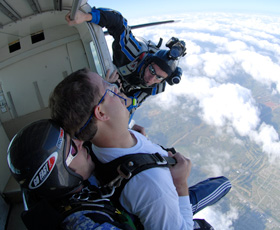 Videographer in Position - Atlanta Skydiving